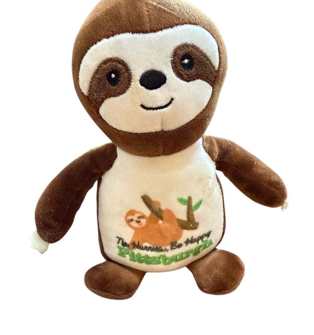 Plushology Sloth Plush “No Hurry Be Happy” Stuffed Animal Toy